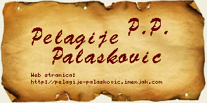 Pelagije Palasković vizit kartica